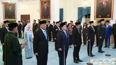 Presiden Prabowo Subianto Lantik 11 Pejabat Hari Ini. (Sumber: YouTube Sekretariat Presiden)