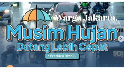 Prediksi BMKG: Musim Hujan di Jakarta Datang Lebih Cepat, Ini yang Harus Dilakukan Agar Tetap Aman dan Nyaman saat Aktivitas