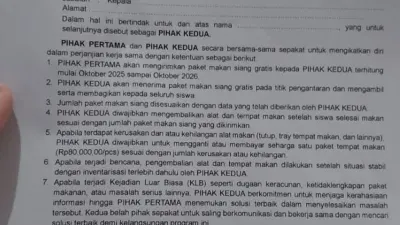 Viral! Dugaan Surat Perjanjian SPPG Program MBG Rahasia Kasus Keracunan, 3 Poin Ini Jadi Sorotan...