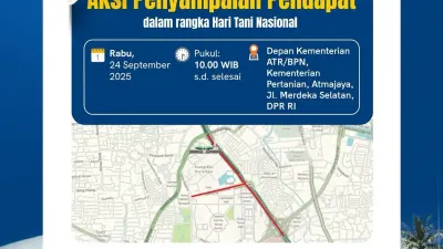 Demo Hari Tani Nasional 2025, Imbauan untuk menghindari sejumlah ruas jalan di DKI Jakarta (Sumber: Instagram @tmcpoldametro | Foto: Instagram @tmcpoldametro)