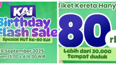 Cara Dapatkan Diskon Tiket Kereta Api Cuma Bayar Rp80 Ribu (Sumber: Instagram @kai121_)