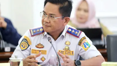 Kepala Dinas Perhubungan (Dishub) DKI Jakarta, Syafrin Liputo soal rekayasa lalu lintas 6 gerbang tol dalam kota ditutup 29 September-4 Oktober 2025 (Sumber: beritajakarta.id | Foto: beritajakarta.id)