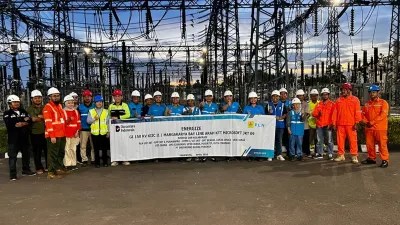 PLN kembali merampungkan pembangunan Extension 1 Line Bay GI 150 kV KIIC II/Margakarya yang berfungsi untuk menyuplai kebutuhan listrik KTT PT Microsoft Operation Indonesia (JKT09). (Sumber: Ist)