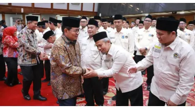 Pesan Pramono Anung kepada 117 Petugas Haji DKI Jakarta yang Resmi Dikukuhkan Hari Ini: Berikan Pelayanan Terbaik Bagi Umat!