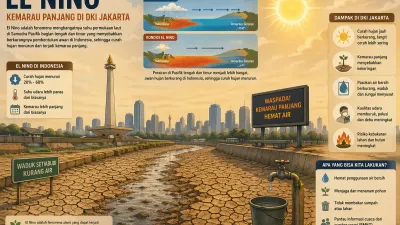 Ilustrasi. Fenomena El Nino di berbagai wilayah di Indonesia termasuk DKI Jakarta (Sumber: Generate by AI | Foto: generate by AI)