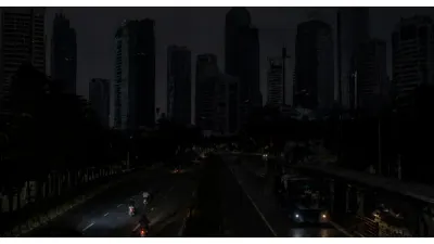 Ilustrasi. Pemadaman Lampu di Jakarta (Sumber: Generative AI)