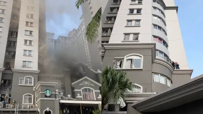 Kebakaran Apartemen Mediterania Tanjung Duren: 89 Penghuni Berhasil DIevakuasi Damkar