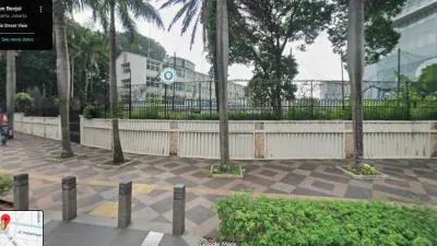 Lokasi lahan Gedung MUI baru dan lembaga Islam eks Kedutaan Inggris yang berlokasi di Jalan MH Thamrin No.75 Jakarta Pusat. (Sumber: TL Google Map | Foto: TL Google Map)