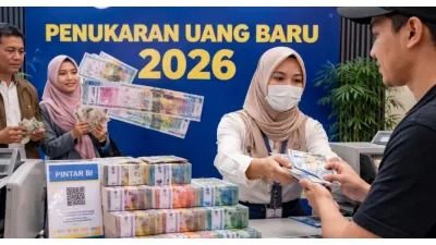 Ilustrasi. Penukaran Uang Baru 2026 (Sumber: Generative AI)