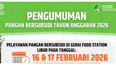 Pelayanan Pangan Bersubsidi di Gerai Food Station Libur 16-17 Februari 2026 (Sumber: Instagram @foodstation_jkt)