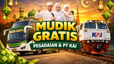 Mudik Gratis Pegadaian dan PT KAI (Sumber: Chat GPT)