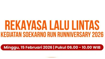 Rekayasa Lalu Lintas Kegiatan Soekarno Run Runniversary 2026, Minggu (15/2). (Sumber: Instagram @dishubdkijakarta)