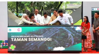Groundbreaking Revitalisasi Taman Semanggi (Sumber: beritajakarta.id/ Reza Pratama Putra)