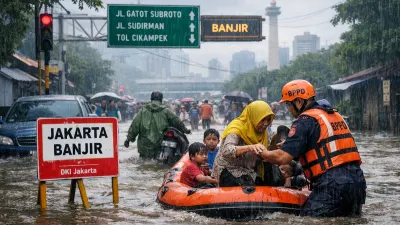 Ilustrasi. Banjir. (Sumber: generate by AI | Foto: generate by AI)