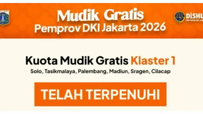 Kuota Mudik Gratis 2026 Pemprov DKI Jakarta untuk Kluster 1 Telah Terpenuhi, Cek Jadwal dan Lokasi Verifikasinya