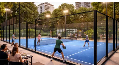 Ilustrasi. Lapangan Padel (Sumber: Generative AI)