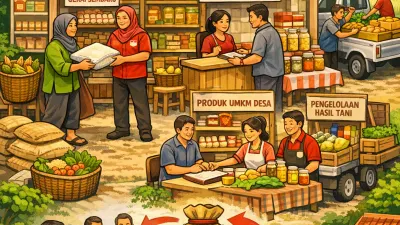 Ilustrasi. Program Koperasi Desa Merah Putih (Sumber: Generate by AI | Foto: generate by AI)