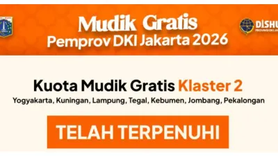 Kuota Mudik Gratis 2026 Pemprov DKI Jakarta Klaster 2 Telah Terpenuhi, Siapkan Dokumen untuk Verifikasi