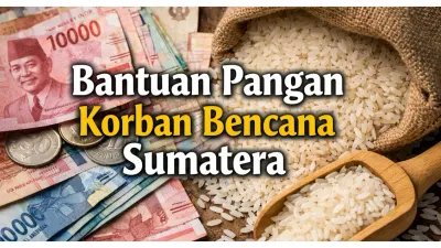 Ilustrasi. Bantuan Pangan Korban Bencana Sumatera (Sumber: Generative AI)