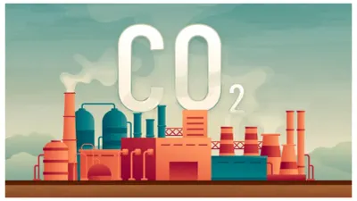 Ilustrasi. Karbon dioksida atau CO2 (Sumber: Freepik/ Hand drawn co2 illustration)