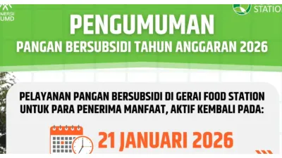 Program pangan bersubsidi tahun anggaran 2026 di Gerai Food Station (Sumber: Instagram @foodstation_jkt)