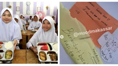 Viral! Dapur MBG di Makassar Dapat Surat Cinta dari Murid, Isinya Curhatan Jujur yang Menohok