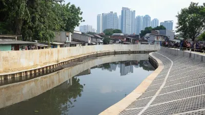 Proyek Pembangunan Kali Grogol di Segmen Kemanggisan, Jakarta Barat. (Sumber: beritajakarta.id | Foto: Reza Pratama Putra)