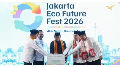 Gubernur DKI Jakarta, Pramono Anung resmi membuka acara Jakarta Eco Future Festival (JEFF) 2026 (Sumber: beritajakarta.id)