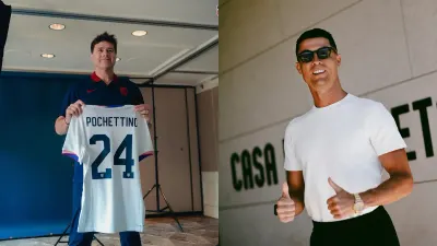 Mauricio Pochettino dan Cristiano Ronaldo. (Sumber: Instagram.com/@pochettino/@cristiano.)