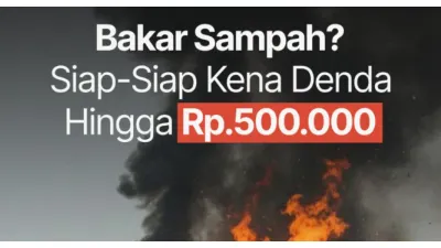 Bakar Sampah di Jakarta Kena Denda Rp500 Ribu (Sumber: Instagram @dinaslhdki)
