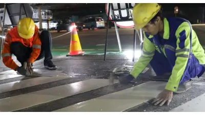 Gubernur DKI Jakarta Pramono Anung Minta Zebra Cross Sementara Dibuat di Lokasi JPO Tendean (Sumber: beritajakarta.id)