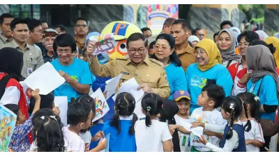 Gubernur DKI Jakarta, Pramono Anung menghadiri peringatan Hari Anak Nasional (HAN) ke-42 Tahun 2026. (Sumber: beritajakarta.id)
