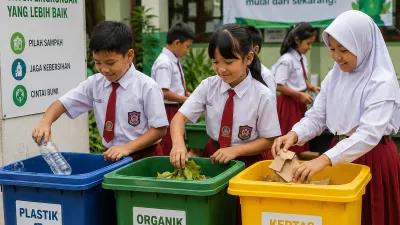 Ilustrasi. Pemprov DKI Jakarta kini tengah gencar mendorong seluruh sekolah di ibu kota untuk mengoptimalkan pemanfaatan ruang hijau dan lahan terbuka. (Sumber: Generate by AI | Foto: Generate by AI)