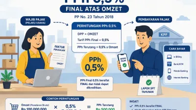 Ilustrasi. Kebijakan terbaru PPh Final UMKM 0,5% (Sumber: Generate by AI | Foto: Generate by AI)