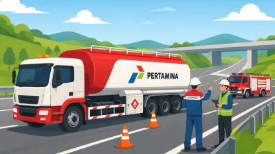 Mobil tangki BBM terbakar di Tol Cisumdawu. Pertamina memastikan seluruh awak selamat dan pasokan BBM tetap aman.