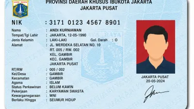 Ilustrasi. KTP DKI Jakarta (Sumber: Generate by AI | Foto: Generate by AI)