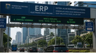 Ilustrasi. Sistem Jalan Berbayar Elektronik atau Electronic Road Pricing (ERP) (Sumber: Generative AI)