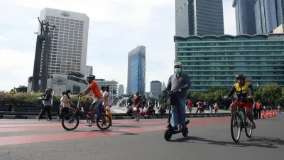 Pemerintah Provinsi DKI Jakarta meniadakan pelaksanaan CFD di kawasan Jalan Jenderal Sudirman–MH Thamrin, Jakarta Pusat, serta Jalan HR Rasuna Said, Jakarta Selatan pada Minggu, 14 Juni 2026. (Sumber: beritajakarta.id | Foto: beritajakarta.id)