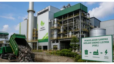 Ilustrasi. Pengolahan Sampah Menjadi Energi Listrik (PSEL) (Sumber: Generative AI)