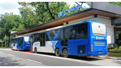 Rute Transjakarta Menuju ke Jakarta Fair Kemayoran 2026 (Sumber: beritajakarta.id)