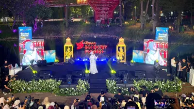 Penyelenggaraan Festival Muharram 1448 Hijriah di Taman Bendera Pusaka, Kelurahan Kramat Pela, Kecamatan Kebayoran Baru, Jakarta Selatan sukses memikat perhatian masyarakat. (Sumber: beritajakarta.id | Foto: beritajakarta.id)