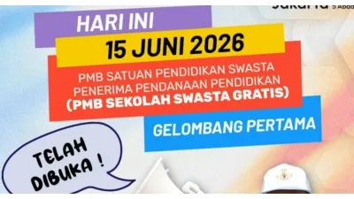 PMB Sekolah Swasta Gratis DKI Jakarta 2026 Gelombang I Juga Resmi Dibuka Hari Ini (Sumber: Instagram @officialpmbdki)