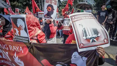Ilustrasi Demo Jakarta. (Sumber: AYOJAKARTA.COM | Foto: Kavin Faza)