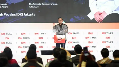 Gubernur DKI Jakarta, Pramono Anung menegaskan komitmennya untuk membawa Jakarta menembus jajaran 60 besar kota global pada tahun ini. (Sumber: beritajakarta.id | Foto: beritajakarta.id)