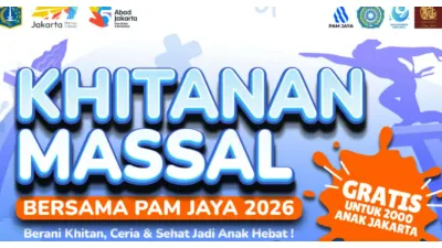 Khitan Massal GRATIS Bersama PAM JAYA 2026 (Sumber: Instagram @pamjaya_dki)
