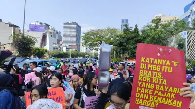 Ilustrasi. Aksi demo Aliansi Perempuan Indonesia pada Kamis, 18 Juni 2026. (Sumber: x@_pandangsudut | Foto: x@_pandangsudut)