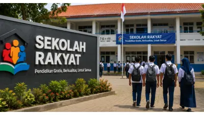 Ilustrasi. Sekolah Rakyat (Sumber: Generative AI)
