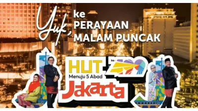 Malam Puncak HUT ke 499 Kota Jakarta di Bundaran HI (Sumber: Instagram @dkijakarta)