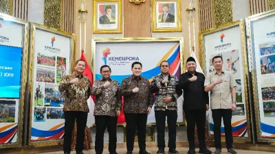Provinsi DKI Jakarta, Nusa Tenggara Timur (NTT), dan Nusa Tenggara Barat (NTB) resmi ditetapkan sebagai tuan rumah bersama ajang Pekan Olahraga Nasional (PON) XXII Tahun 2028. (Sumber: Situs Kemenpora | Foto: Situs Kemenpora)