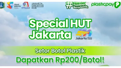 Setor Botol Plastik Bisa Dapat Rp200 per Botol (Sumber: Instagram @jakartacreativehub)